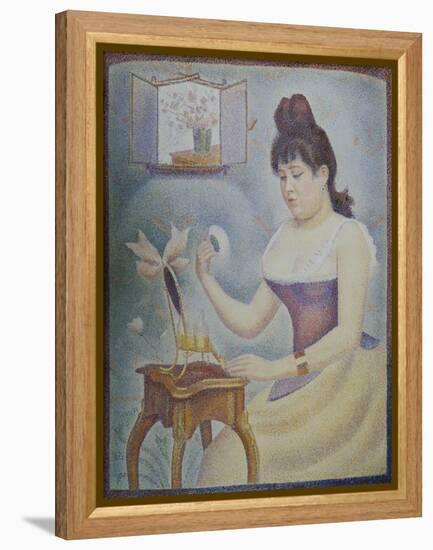Young Woman Powdering Herself, 1889/90-Georges Seurat-Framed Premier Image Canvas
