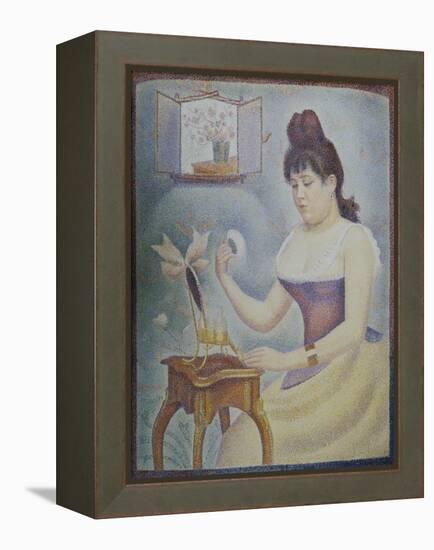 Young Woman Powdering Herself, 1889/90-Georges Seurat-Framed Premier Image Canvas