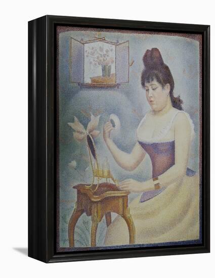 Young Woman Powdering Herself, 1889/90-Georges Seurat-Framed Premier Image Canvas