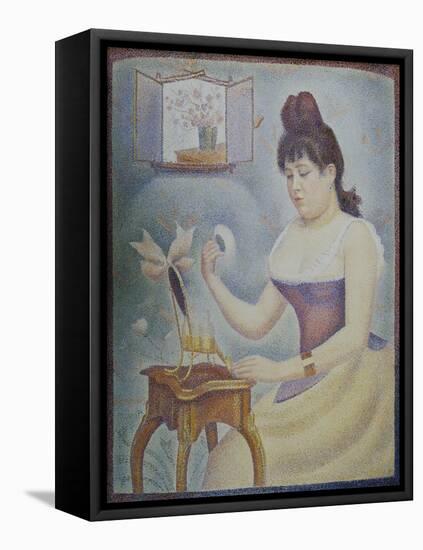 Young Woman Powdering Herself, 1889/90-Georges Seurat-Framed Premier Image Canvas