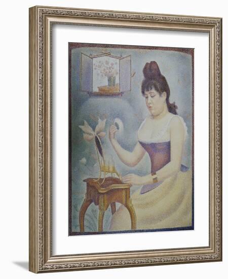 Young Woman Powdering Herself, 1889/90-Georges Seurat-Framed Giclee Print