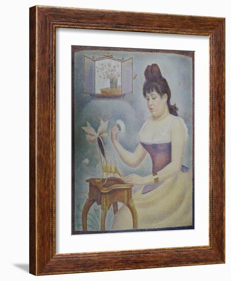 Young Woman Powdering Herself, 1889/90-Georges Seurat-Framed Giclee Print