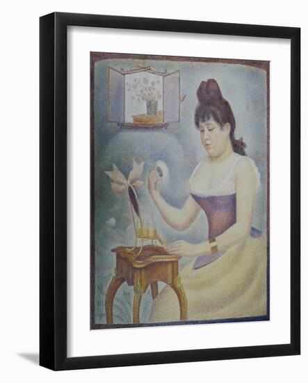 Young Woman Powdering Herself, 1889/90-Georges Seurat-Framed Giclee Print