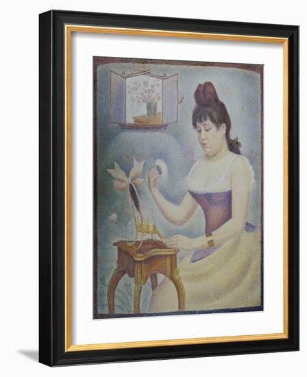 Young Woman Powdering Herself, 1889/90-Georges Seurat-Framed Giclee Print