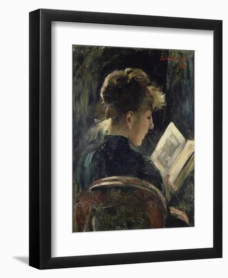 Young Woman Reading, 1888-Lovis Corinth-Framed Giclee Print