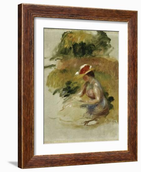 Young Woman Reading-Pierre-Auguste Renoir-Framed Giclee Print