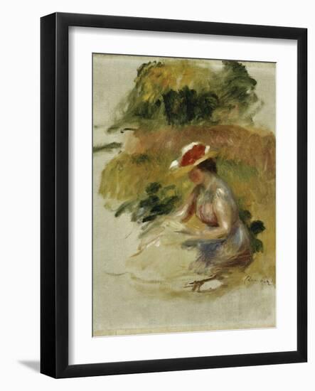 Young Woman Reading-Pierre-Auguste Renoir-Framed Giclee Print
