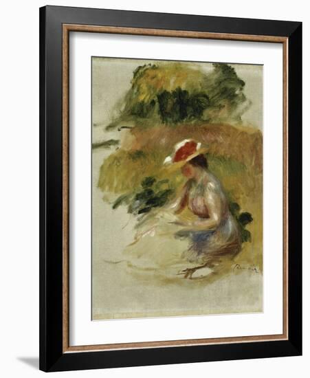 Young Woman Reading-Pierre-Auguste Renoir-Framed Giclee Print