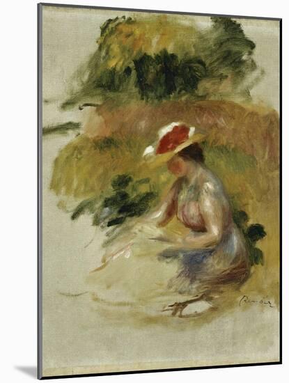 Young Woman Reading-Pierre-Auguste Renoir-Mounted Giclee Print