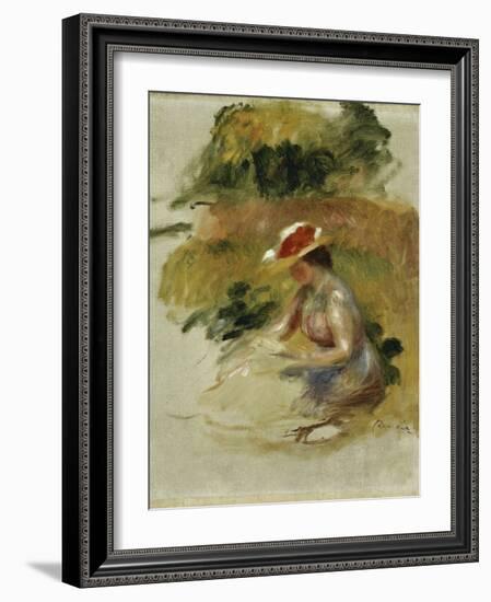 Young Woman Reading-Pierre-Auguste Renoir-Framed Giclee Print