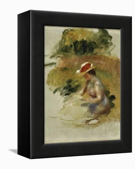 Young Woman Reading-Pierre-Auguste Renoir-Framed Premier Image Canvas