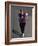 Young Woman Running Up a Sand Dune-null-Framed Photographic Print