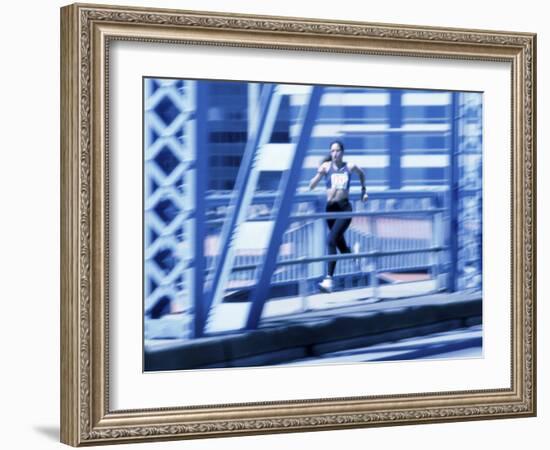 Young Woman Running-null-Framed Photographic Print