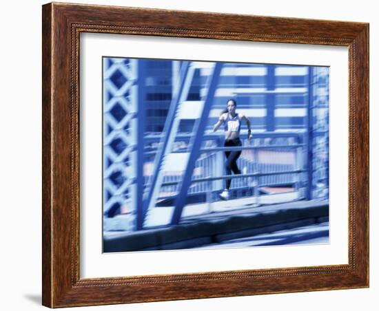 Young Woman Running-null-Framed Photographic Print