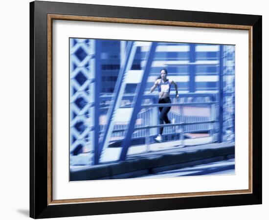 Young Woman Running-null-Framed Photographic Print