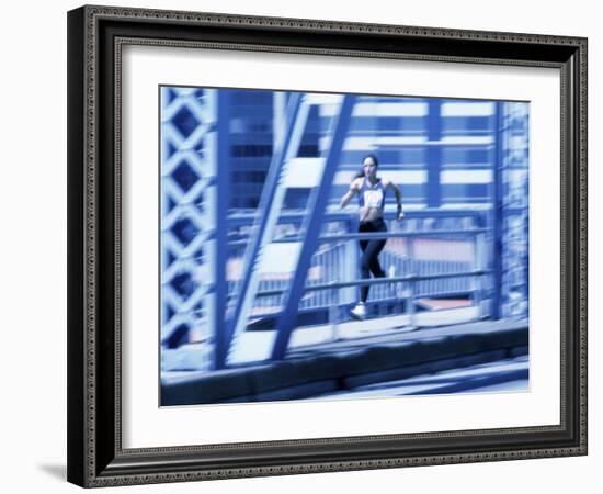 Young Woman Running-null-Framed Photographic Print