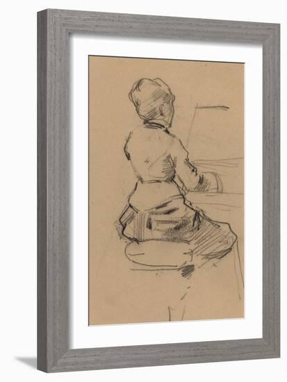 Young Woman Seated at a Piano [verso], c.1890-Jean Louis Forain-Framed Giclee Print