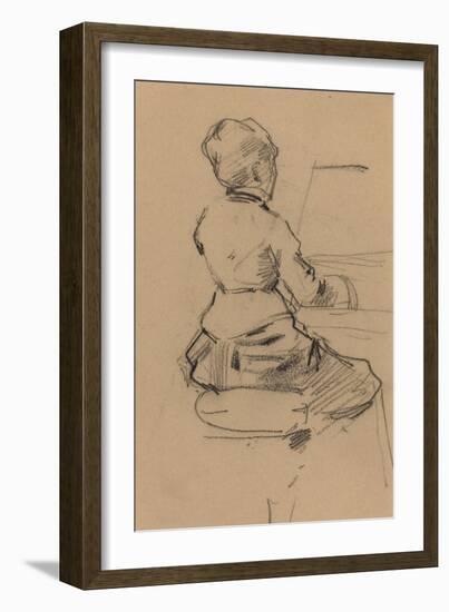 Young Woman Seated at a Piano [verso], c.1890-Jean Louis Forain-Framed Giclee Print