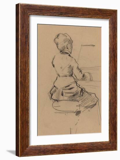 Young Woman Seated at a Piano [verso], c.1890-Jean Louis Forain-Framed Giclee Print