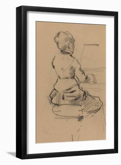 Young Woman Seated at a Piano [verso], c.1890-Jean Louis Forain-Framed Giclee Print