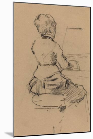 Young Woman Seated at a Piano [verso], c.1890-Jean Louis Forain-Mounted Giclee Print
