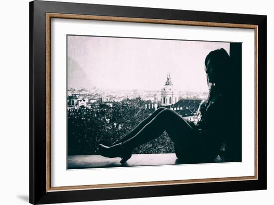 Young Woman Sitting-Rory Garforth-Framed Photographic Print