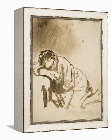 Young Woman Sleeping-Rembrandt van Rijn-Framed Stretched Canvas