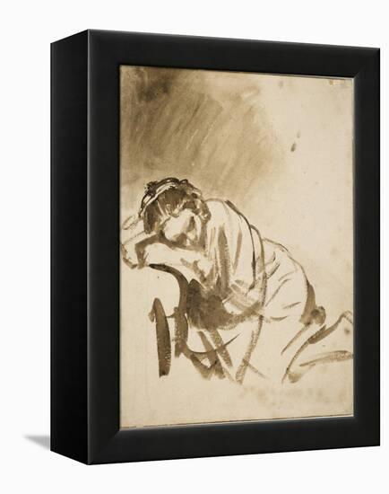 Young Woman Sleeping-Rembrandt van Rijn-Framed Stretched Canvas