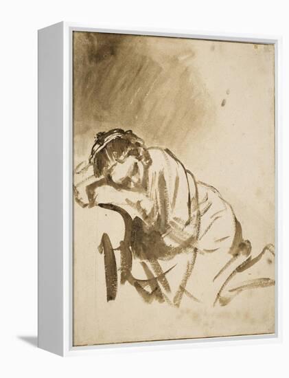 Young Woman Sleeping-Rembrandt van Rijn-Framed Stretched Canvas
