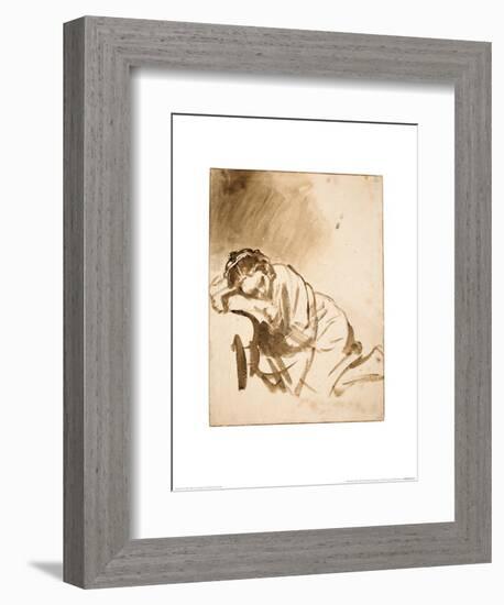 Young Woman Sleeping-Rembrandt van Rijn-Framed Art Print