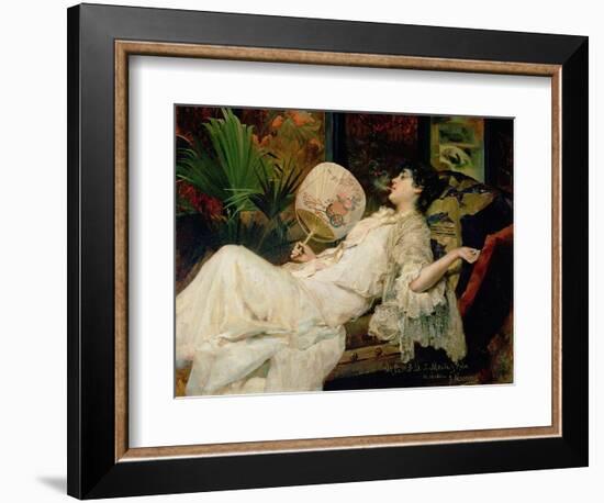 Young Woman Smoking, 1894-Francisco Masriera y Manovens-Framed Giclee Print