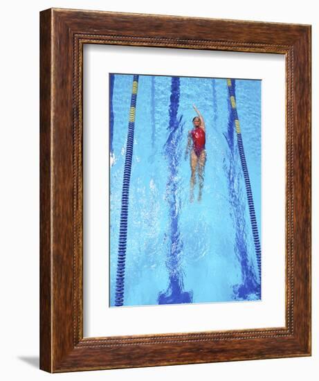 Young Woman Swimming Laps in a Pool-Bill Bachmann-Framed Photographic Print