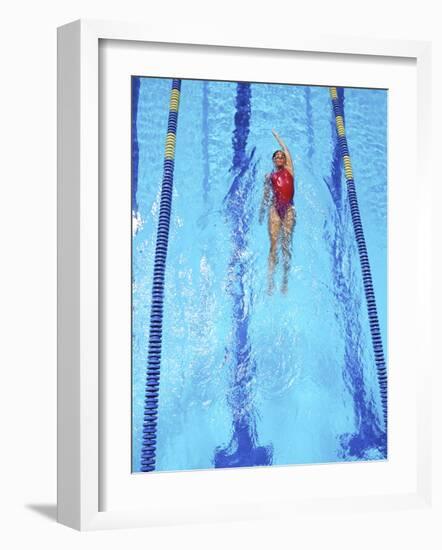 Young Woman Swimming Laps in a Pool-Bill Bachmann-Framed Photographic Print