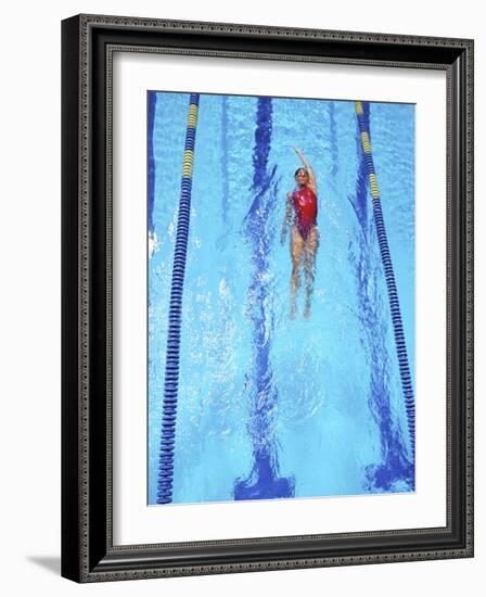 Young Woman Swimming Laps in a Pool-Bill Bachmann-Framed Photographic Print