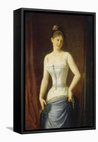 Young Woman Wearing Corset-Mór Than-Framed Premier Image Canvas