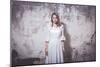 Young Woman Wearing White Dress-Sabine Rosch-Mounted Photographic Print