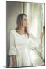 Young Woman Wearing White Dress-Sabine Rosch-Mounted Photographic Print