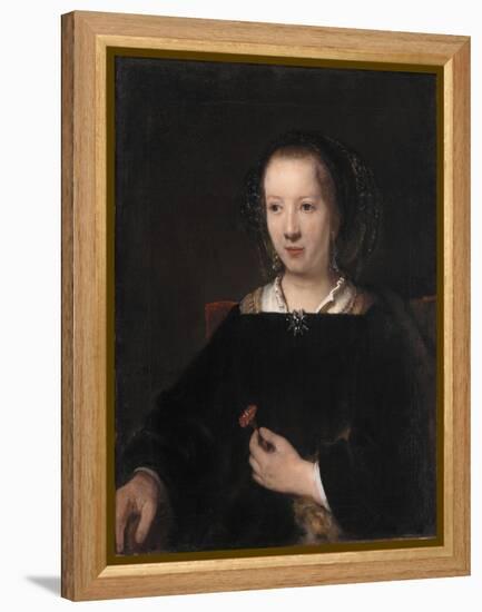 Young Woman with a Carnation, 1656-Willem Drost-Framed Premier Image Canvas