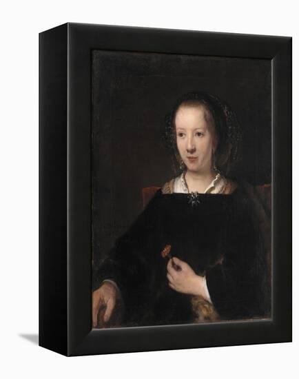 Young Woman with a Carnation, 1656-Willem Drost-Framed Premier Image Canvas