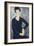 Young Woman with a Fringe or Young Seated Woman in Blue Dress, 1918-Amedeo Modigliani-Framed Giclee Print