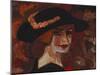 Young Woman with a Hat; Jeune Fille Au Chapeau, 1917-Gustave de Smet-Mounted Giclee Print
