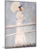 Young Woman with a Parasol on a Jetty-Paul Cesar Helleu-Mounted Giclee Print