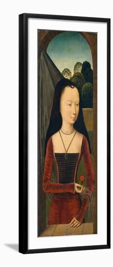Young Woman with a Pink, c.1485-90-Hans Memling-Framed Giclee Print