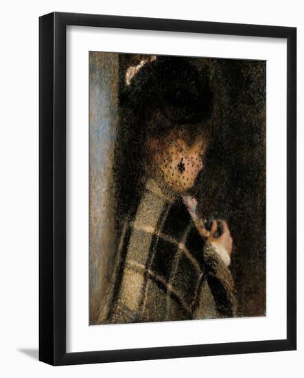 Young Woman with a Veil-Pierre-Auguste Renoir-Framed Art Print