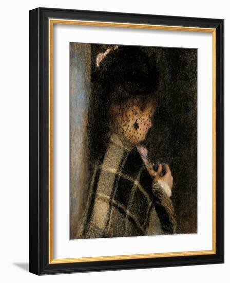 Young Woman with a Veil-Pierre-Auguste Renoir-Framed Art Print