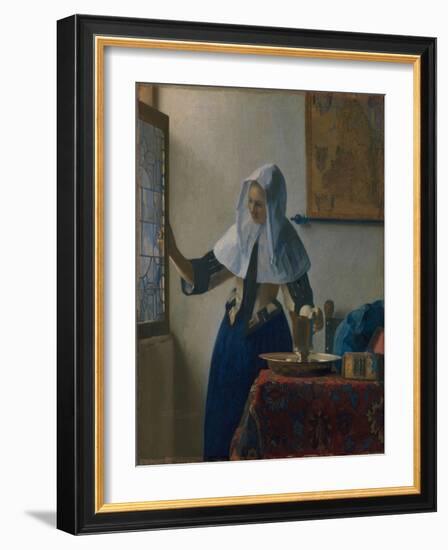 Young Woman with a Water Jug, c.1662-Johannes Vermeer-Framed Giclee Print