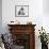 Young Woman with an Easter Basket and a Bunny-null-Framed Photo displayed on a wall