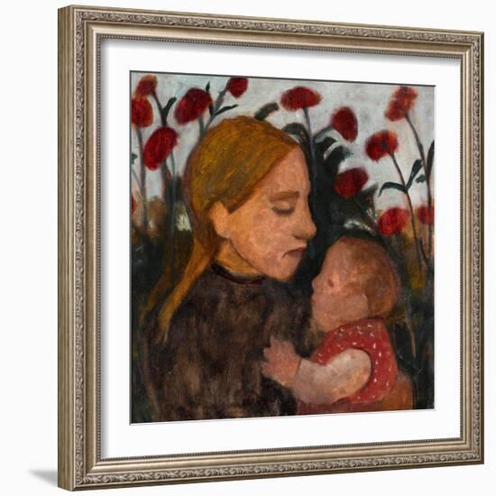 Young woman with child. 1902-Paula Modersohn-Becker-Framed Giclee Print