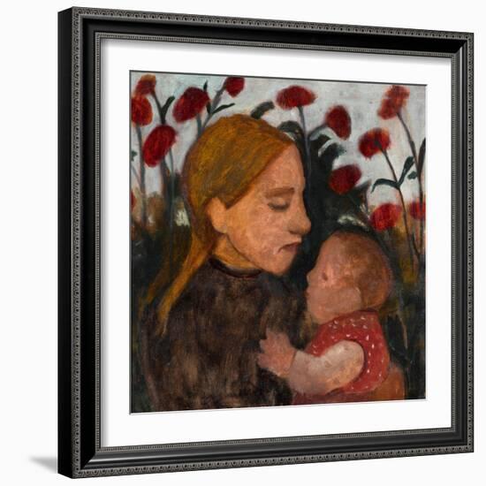 Young woman with child. 1902-Paula Modersohn-Becker-Framed Giclee Print