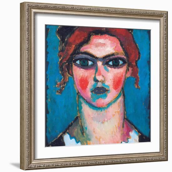 Young Woman with Green Eyes, C.1910-Alexej Von Jawlensky-Framed Giclee Print